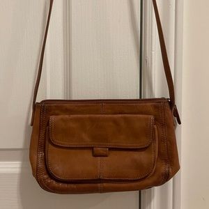 Vintage Fossil Leather Crossbody Bag